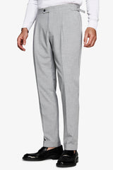 Pantaloni tela melange grigi-Dan John