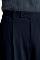 Blue stretch jersey trousers