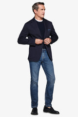 Giacca stretch armaturata blu-Dan John