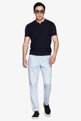 Polo in maglia armaturata navy-Dan John