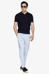 Polo in maglia armaturata navy-Dan John