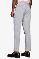 Pantaloni gessati grigi-Dan John