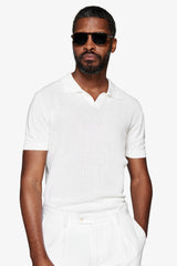 Polo in maglia armaturata panna-Dan John