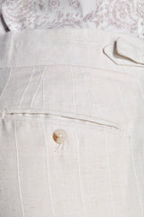 Pantaloni gessati sabbia-Dan John