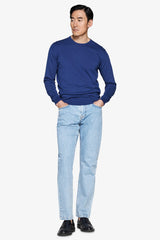 Maglia girocollo basic in cotone royal-Dan John