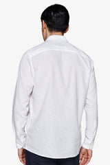 Camicia misto lino relaxed bianca-Dan John