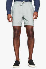 Green linen blend Bermuda shorts