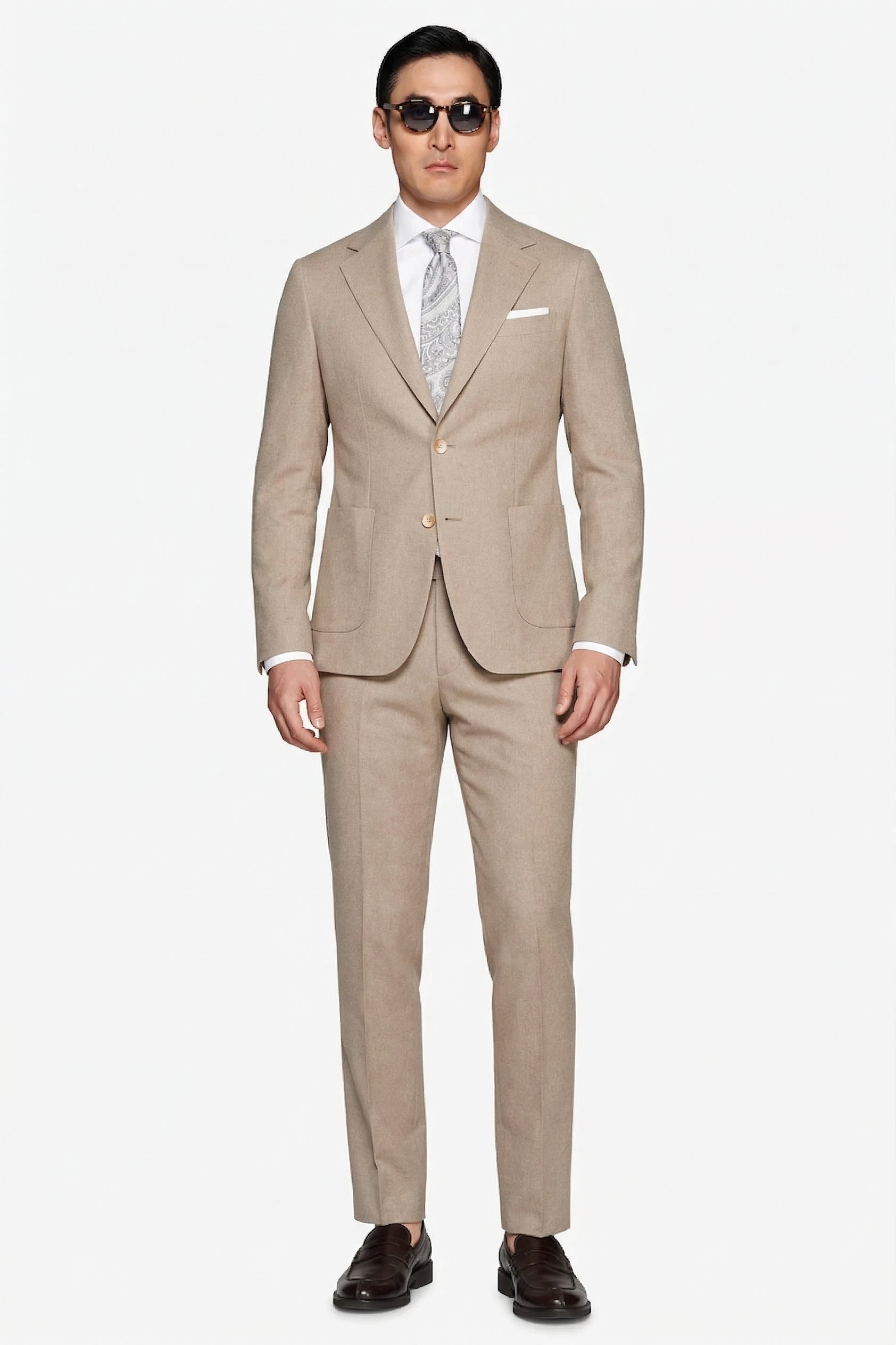 Giacca tela melange beige-Dan John