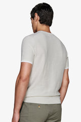 T-shirt in maglia armaturata grigia DNJ-Dan John