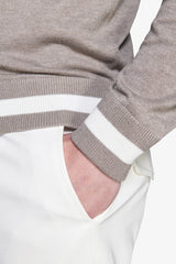 Blazer in maglia misto lino tortora DNJ-Dan John