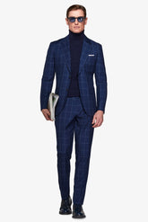 Navy square suit jacket