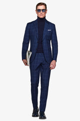 Navy square suit jacket