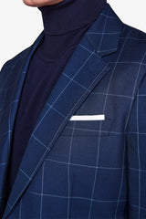 Navy square suit jacket