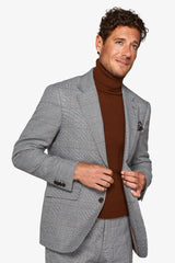 Taupe Prince of Wales suit jacket