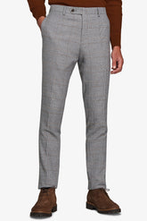 Taupe Prince of Wales suit trousers