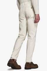 Slim cream cavalry trousers
