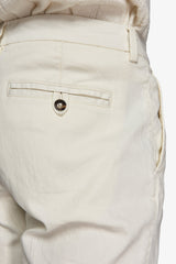 Slim cream cavalry trousers