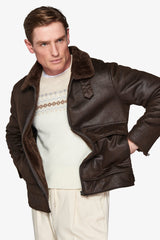 Brown reversed sheepskin jacket