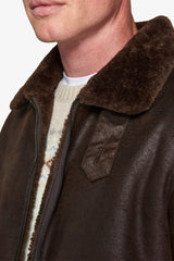 Brown reversed sheepskin jacket