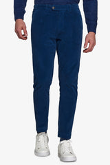 Old avion striped velvet trousers