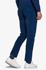 Old avion striped velvet trousers