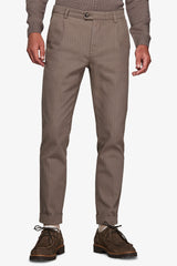 Mud herringbone trousers
