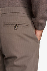 Mud herringbone trousers