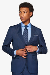 Navy Prince of Wales suit jacket