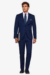 Navy pinstripe suit jacket