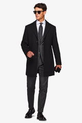Black Baronet Single Breasted Coat