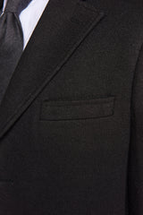 Black Baronet Single Breasted Coat