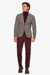 Dove gray textured houndstooth jacket