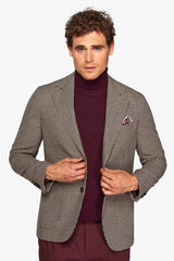 Dove gray textured houndstooth jacket