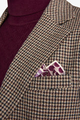 Dove gray textured houndstooth jacket