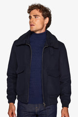 Blue aviator style jacket