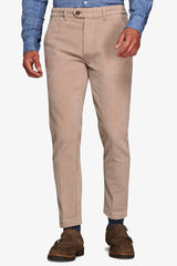 Old dove grey striped velvet trousers