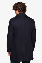 Single-breasted blue baronet coat