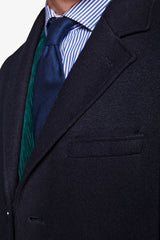 Single-breasted blue baronet coat