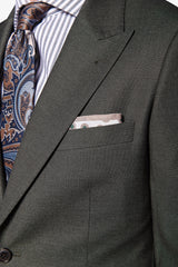 Slim green micro-weave suit jacket