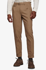 Slim chestnut cavalry trousers