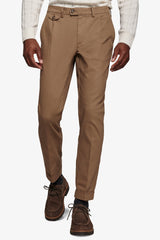 Slim chestnut cavalry trousers