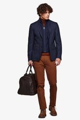 Jacket with blue bib