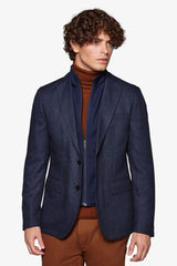 Jacket with blue bib