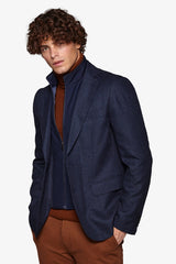 Jacket with blue bib