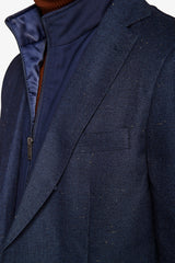 Jacket with blue bib