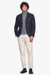 Blue melange flannel jacket