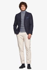 Blue melange flannel jacket