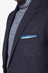 Blue melange flannel jacket