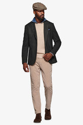 Green herringbone jacket