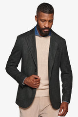 Green herringbone jacket